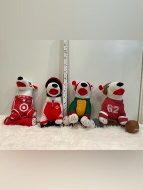 Plush Sports Dog Toy in Red, Green, White - Branded Character Plush
